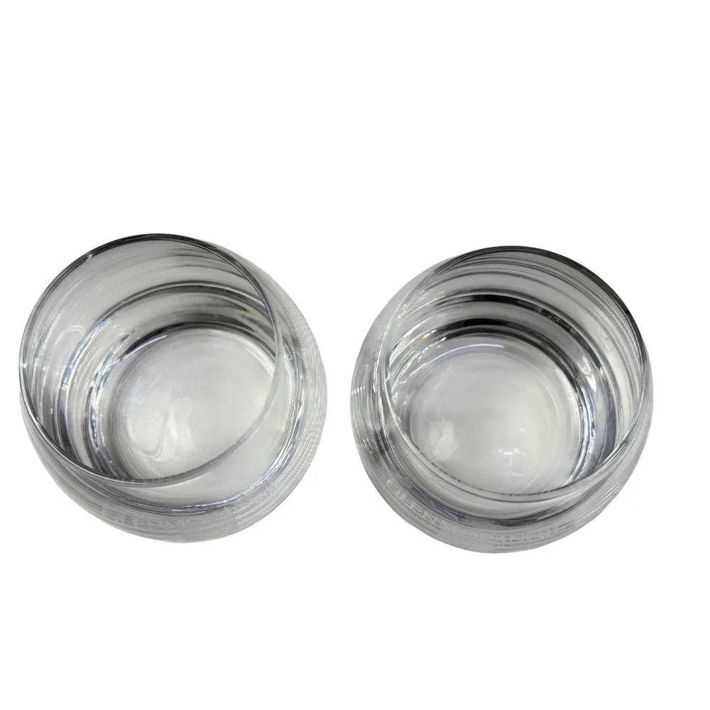Glenmorangie Single Malt Scotch Whisky Glass Tumblers Set‎ Clear Rounded Base